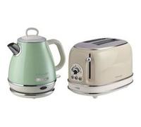 pack bouilloire electrique 1l vert grillepain 2 fentes 815w beige