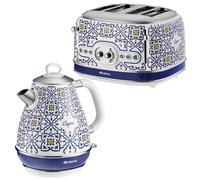 PACK ARIETE Capri Bouilloire 1.7L + Grille-pain 4 fentes Design Rétro