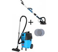 Pack aspirateur eau et poussières LOASP303 + Ponceuse girafe LOPOG226 + 20 disques abrasifs OFFERTS LEMAN