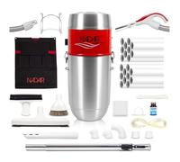 Pack Aspiration Centralisée Complet à Monter Soi-Même avec Aspirateur NADAIR 600 Airwatts 32L, Kit d'Installation 4 Prises, Flexible, Brosses et Accessoires (9,10 ML)