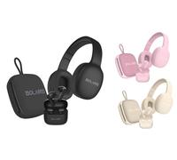 Pack Audio 3-en-1 Bolaris avec casque audio sans fil avec écouteurs et enceinte Bluetooth : Beige