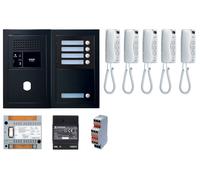 Pack interphone gt aiphone gtba5eb avec 5 boutons programmés en noir satiné