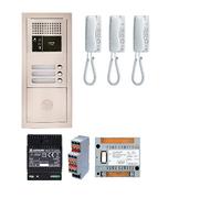 Aiphone Pack audio GTBA3E – 3 boutons – 3 postes GT1D – platine de rue encastrée