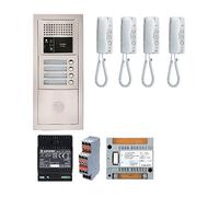 Aiphone Pack audio GTBA4E – Platine de rue encastrée, 4 fils, volume réglable