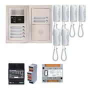 Aiphone Pack audio GTBA6E – 6 boutons, 6 postes GT1D préprogrammés, platine de rue encastrée
