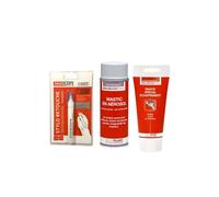 Pack Auto Solocar - Stylo de retouche carrosserie transparent Pro 9ml - Mastic Pro spécial échappement 250g - Mastic en aérosol Solocar Pro 400ml