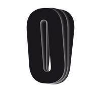 Pack Autocollants Numéros Blackbird 3 pièces 13x7 PVC Noir Noir