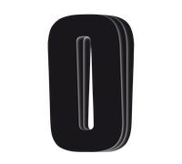 Pack Autocollants Numéros Blackbird 3 pièces 16x7.5 PVC Noir Noir