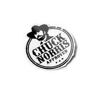 PACK AUTOCOLLANTS Stickers Chuck Norris approved draw dessin illustration 9cm vinyle qualité resistant eau et uv dessin meme geek