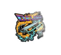 Pack AUTOCOLLANTS STICKERS DeLorean Retour vers le Futur 8x8cm Vinyle Résistant à l'eau & UV - Décoration inspirée du film culte voiture