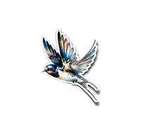 PACK AUTOCOLLANTS STICKERS Hirondelle en vol Aquarelle vinyle Résistant Uv et Eau Déco Oiseau sauvage animaux amoureux nature faune aile 9cm