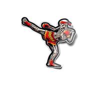 Pack AUTOCOLLANTS STICKERS Kick Muay Thai Squelette - Autocollant Vinyle Brillant Equipé Kick boxing - Décoration Boxe Thaï MMA Unique 8cm