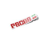 PACK AUTOCOLLANTS STICKERS Pacha discotheque ibiza cerise famous musique electronique dj etiquette bouteille découpé à la forme en vinyle (10x3cm) resistants eau et uv