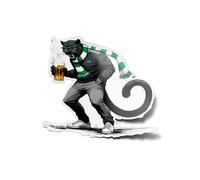 Pack AUTOCOLLANTS STICKERS Panthère Supporter Saint Etienne Ultras Hooligans, Vert blanc, Fans football Asse virage kop écharpe bière 8cm