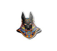 PACK AUTOCOLLANTS STICKERS Vinyle Anu ypte Antique Résistant Eau Uv Dieu Égyptien Pharaon Egypte Antique Chien Noir Mythologie Pour Ordinateur Bouteille et Voiture Déco exterieur 8cm