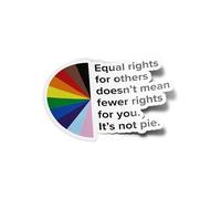 PACK AUTOCOLLANTS Stickers Vinyle Arc en Ciel Equal Rights Égalité Résistant Eau Uv Contre le racisme fierté Gay LGBTQ+ queer pour tous Pour Ordinateur Bouteille et Voiture Déco exterieur 8cm
