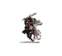 PACK AUTOCOLLANTS STICKERS Vinyle Chevalier Médiéval à Cheval Résistant Uv Eau Templier Épée & Armure Fantasy Histoire Cape épée Héros Croisé Pour Ordinateur Bouteille et Voiture Déco exterieur 9cm