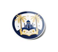 PACK AUTOCOLLANTS STICKERS Vinyle École Coranique Mosquée & Coran Résistant Eau Uv Religion Musulmane Islam Palmiers Coran Livre Mains Pour Ordinateur Bouteille et Voiture Déco exterieur 8cm
