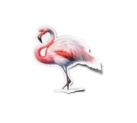Pack AUTOCOLLANTS STICKERS Vinyle Flamant Rose en Aquarelle - Autocollant Découpé à la Forme - Résistant Eau et UV - Idéal pour Décoration de Carnet, Bouteille, Ordinateur Portable, Téléphone 8cm