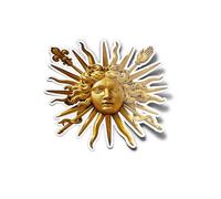 PACK AUTOCOLLANTS Stickers Vinyle Louis XIV Roi Soleil - Symbole historique français - Résistant Eau & Uv 14 Blason Histoire Monarque Pour Ordinateur Bouteille et Voiture Déco exterieur 8cm