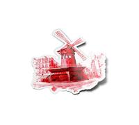 PACK AUTOCOLLANTS STICKERS Vinyle Moulin Rouge Paris Cabaret emblématique Montmartre Résistant Uv Eau Souvenir France Parisien Tourisme Pour Ordinateur Bouteille et Voiture Déco exterieur 8cm