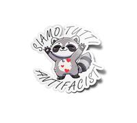 PACK AUTOCOLLANTS STICKERS Vinyle "Siamo Tutti Antifacisti" Raton Laveur - Résistant Eau et Uv - Politique Contre le Racisme antifa love Pour Ordinateur et Bouteille et Voiture Déco exterieur 7x8cm