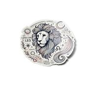 PACK AUTOCOLLANTS STICKERS Vinyle Signe Astrologique Lion Résistant Eau & Uv Déco Design Mystique Astrologie Zodiaque Leo-nis Horoscope Pour Ordinateur et Bouteille et Voiture Déco exterieur 8cm