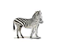 PACK AUTOCOLLANTS STICKERS Zèbre Animal Sauvage de la Savane Afrique Résistant Eau & Uv Rayures Noir Blanc Faune Pour Ordinateur Bouteille et Voiture Déco exterieur 8cm