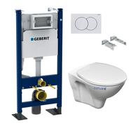 Pack Autoportant Bati-support Geberit Duofix + WC suspendu Jika Neo + Plaque blanche (S-LineProGebX)