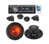 Pack autoradio CD/USB 4x80w + kit haut-parleurs 16cm 600w