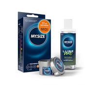 Pack avantage préservatifs MY.SIZE 57mm, paquet de 10 + gel lubrifiant MY.SIZE Natural 100ml + bougie de massage MY.SIZE...
