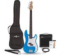 Pack avec Guitare Basse LA et Ampli 15 W, Bleu Bleu