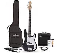 Pack avec Guitare Basse LA et Ampli 15 W, Noir Noir