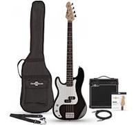 Pack avec Guitare Basse LA pour Gaucher(ère)s et Ampli 15 W, Noir