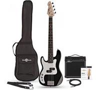 Pack avec Guitare Basse LA Taille 3/4 pour Gaucher et Ampli 15 W, Noir