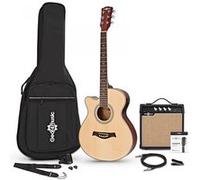 Pack avec Guitare Électro-Acoustique à Pan Coupé pour Gaucher et Ampli 15 W par Gear4music