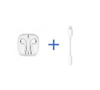 pack avec oreillettes et adaptateur lightning vers prise jack 3. 5 pour iphone 7, 8, 9, 10, 11 , 12, 13