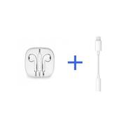 pack avec oreillettes mains libres et adaptateur lightning vers prise jack 3. 5 pour iphone 7, 8, 9, 10, 11 , 12, 13