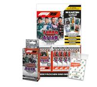Pack avec Topps - Turbo Attax Formule 1 2025 - Cartes à collectionner - 1 blister + 1 multipack + Housses exclusives Collect-it