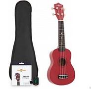 Pack avec Ukulélé par Gear4music, Rouge