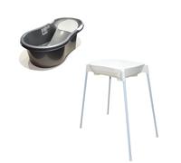 Pack baignoire 0-6 mois avec transat intégré + support de baignoire - argentée