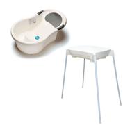 Pack baignoire 0-6 mois avec transat intégré + support de baignoire - blanche