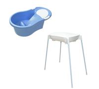 Pack baignoire 0-6 mois avec transat intégré + support de baignoire - bleu