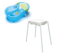 Pack baignoire 0-6 mois avec transat intégré + support de baignoire - Elephant bleu