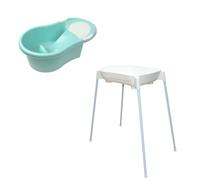 Pack baignoire 0-6 mois avec transat intégré + support de baignoire - mint