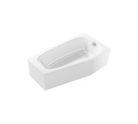 Pack baignoire bain douche 170 x 90 Bastille vidage à droite blanc brillant + tablier en niche