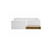 Pack baignoire bain douche antidérapante 170 x 90 Neo version gauche + tablier en niche