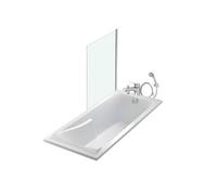 Pack baignoire droite 170 x 70 Corvette + mitigeur bain douche & ensemble de douche + pare bain + bonde