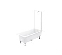 Pack baignoire droite 170 X 75 Brive + pare bain avec vidage doré