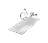 Pack baignoire droite 170 x 75 cm Corvette + mitigeur + barre + pommeaux